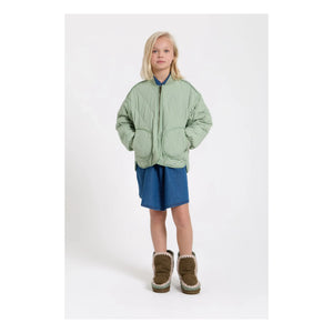 Hundred Pieces - Buruşuk Kapitone Bomber Ceket | Sage