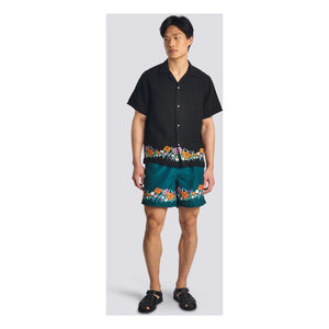 Bather – Camp Leinenhemd | Schwarz