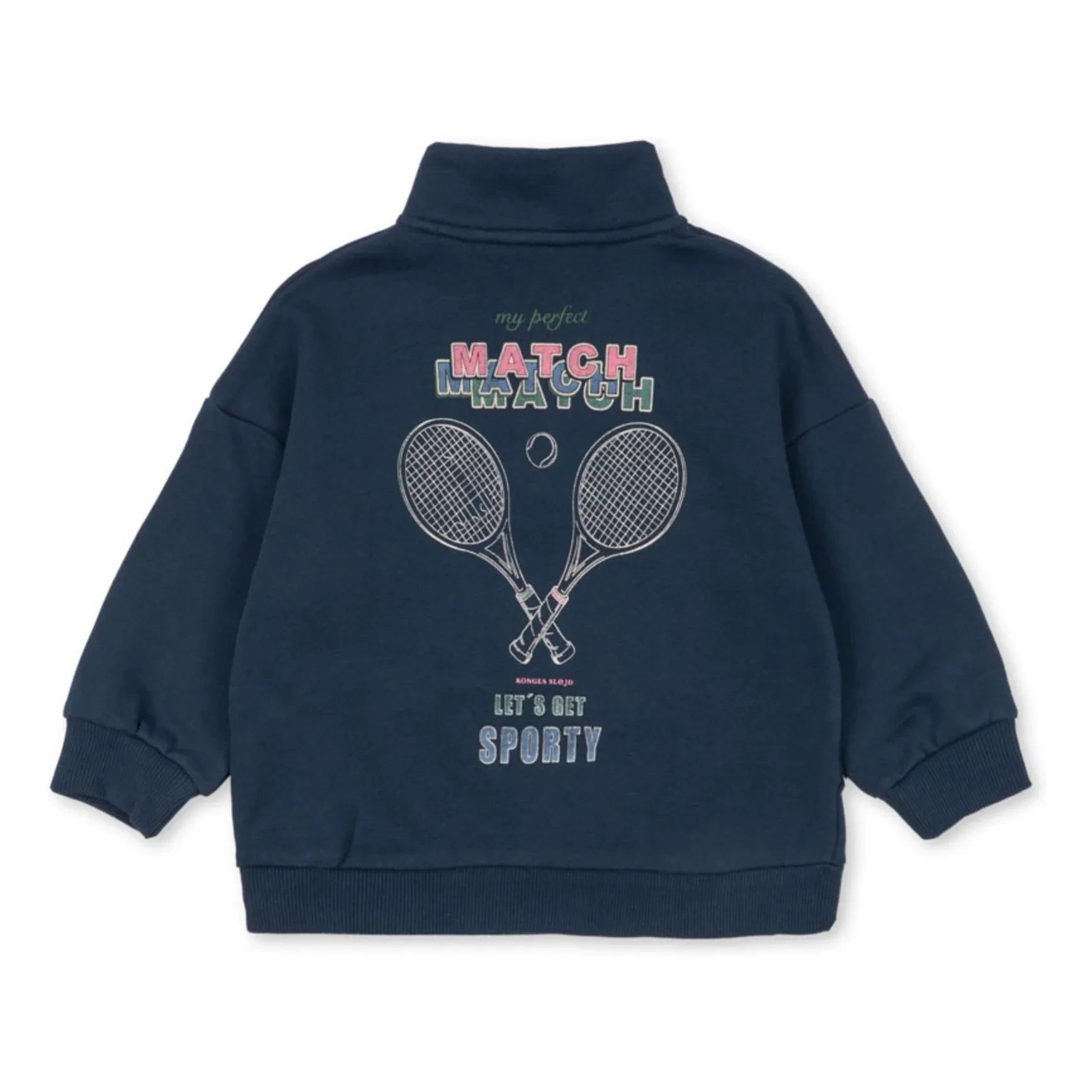 Konges Sløjd - Kapuzen-Sweatshirt mit Reißverschluss aus Bio-Baumwolle | Dunkelblau
