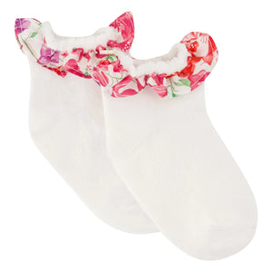 Tartine et Chocolat - Liberty Ruffled Socks | Powder Pink