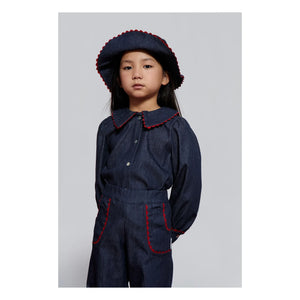 Mipounet - Jean Claudine Kragen Cecilia Bluse | Dunkelblau