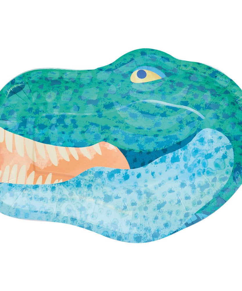 Party Pieces - Kaşif Dino 8'li Parti Karton Tabağı-Dinossi