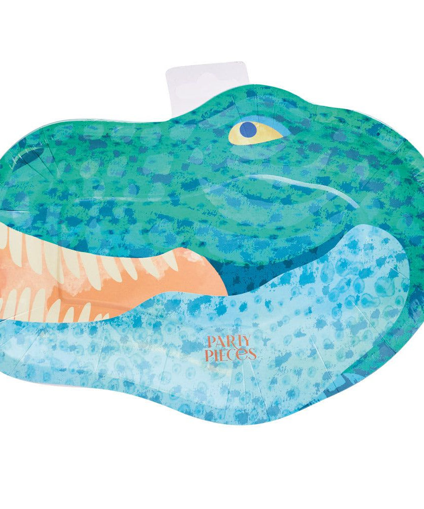 Party Pieces - Kaşif Dino 8'li Parti Karton Tabağı-Dinossi