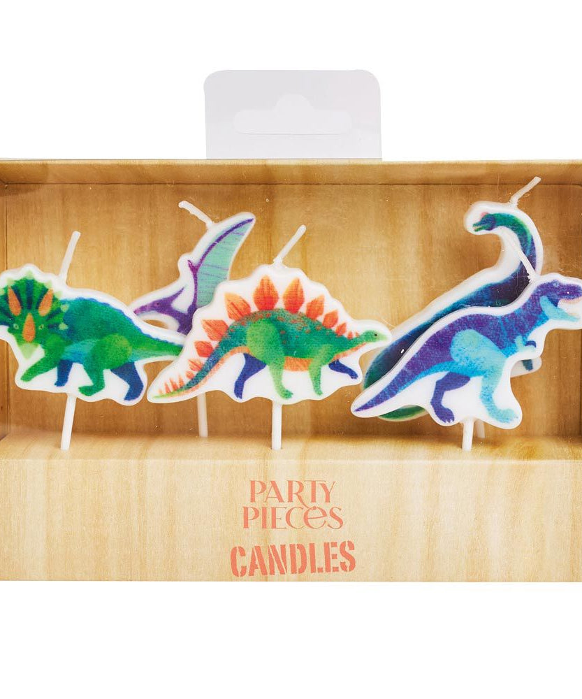 Party Pieces - Kaşif Dino 5'li Parti Mumu-Dinossi