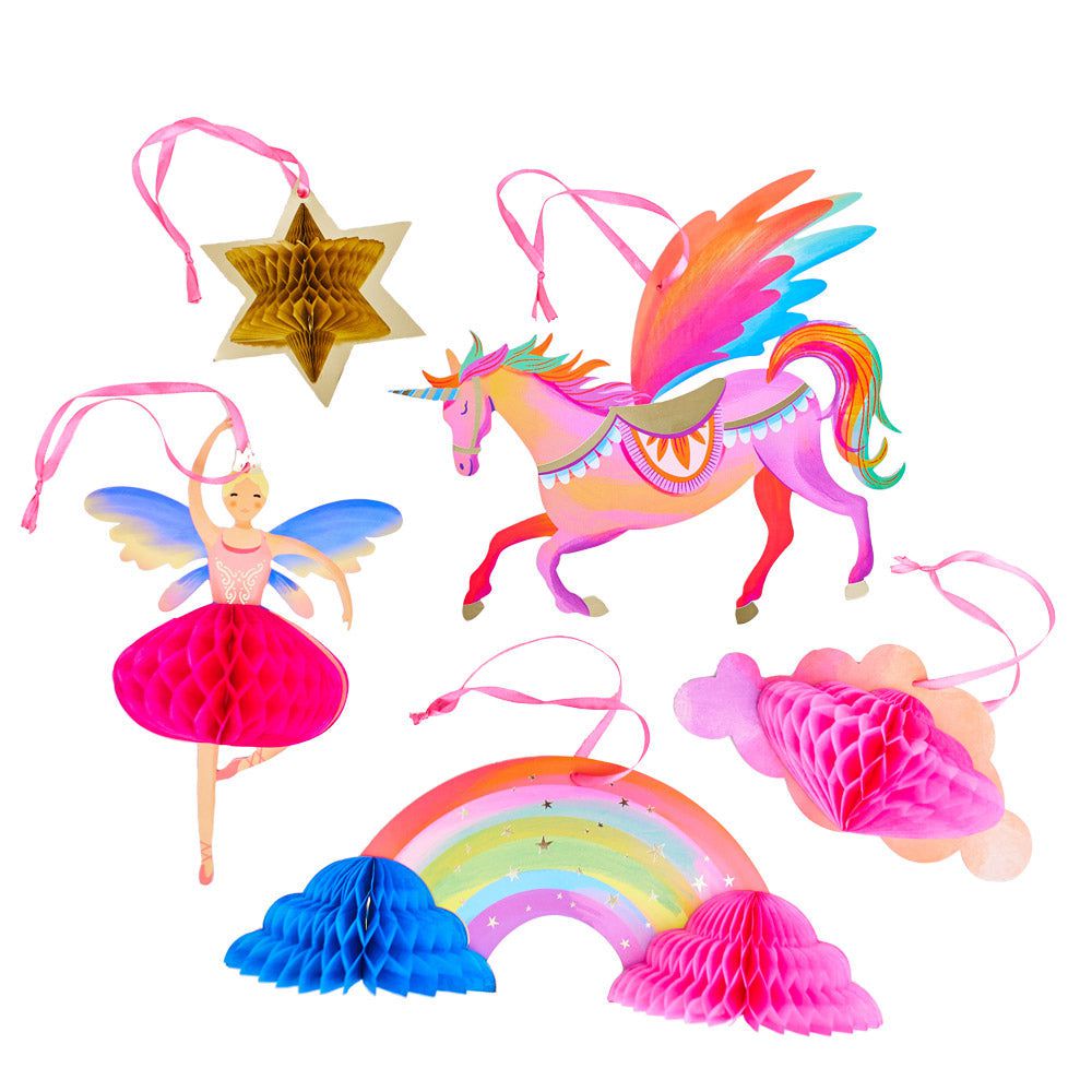 Party Pieces - Unicorn 5li Parti Asma Süsleri-Dinossi
