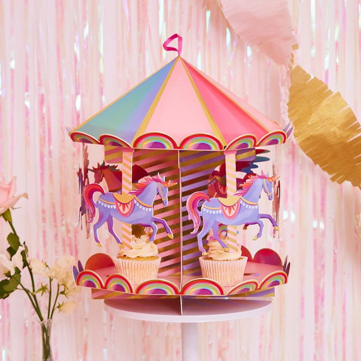 Party Pieces - Unicorn Atlıkarınca İkram Standı-Dinossi