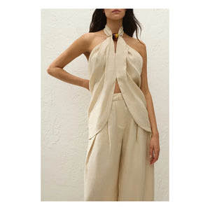 Faithfull the Brand - Biba Linen Top | Panna Cotta