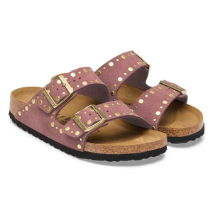 BIRKENSTOCK - Arizona Rivets Süet Sandaletler | Kiremit kırmızısı