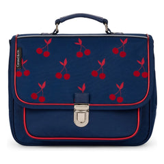Caramel & Cie - Velvet Cherry Small Handbag | Navy Blue