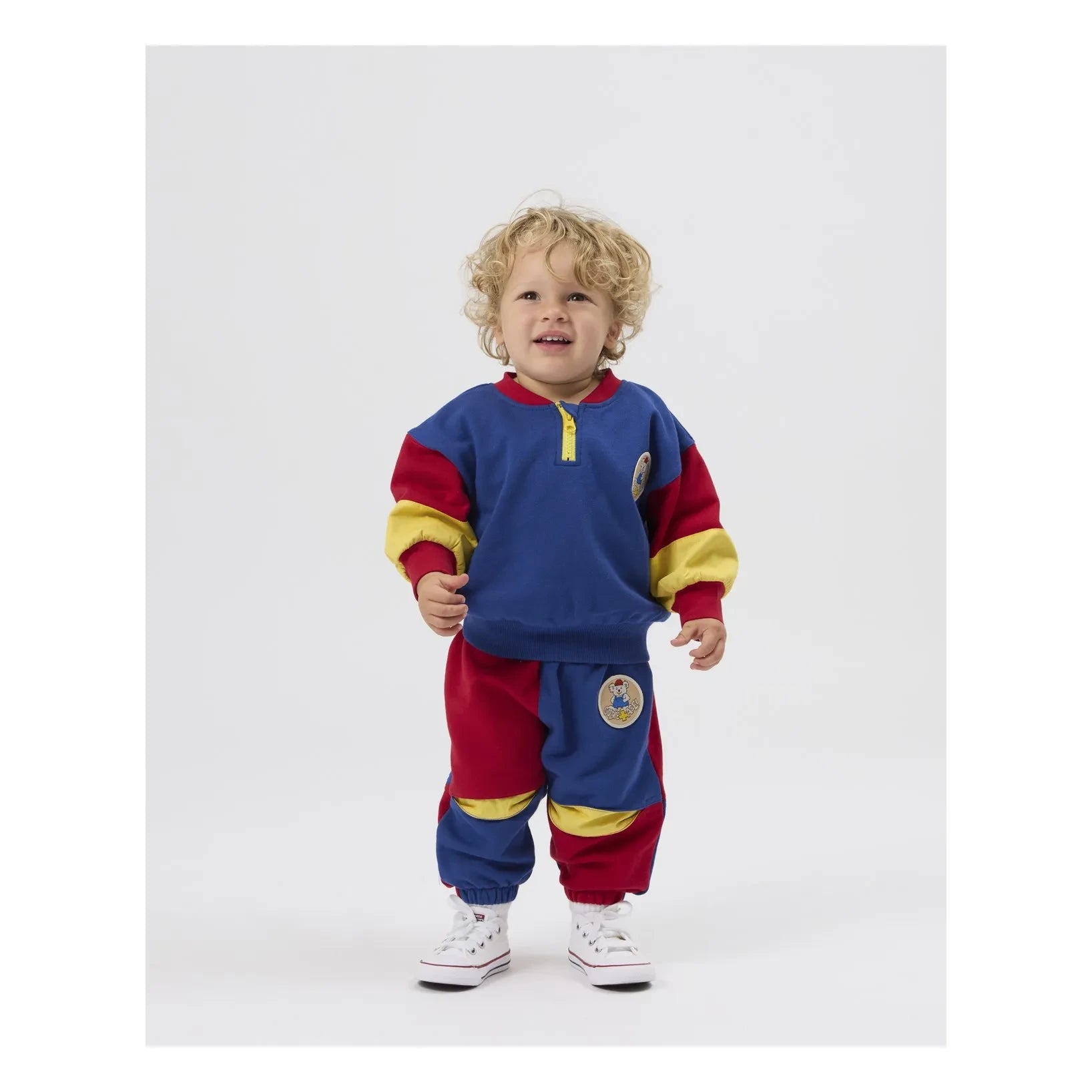 Goldie + Ace - Koala Renk Bloklu Sweatshirt | Mavi