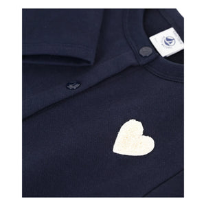 Petit Bateau - Organik Pamuk Kalp Yelek | Lacivert
