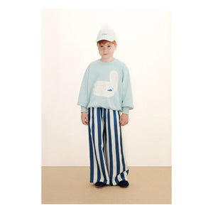 Tinycottons - Blaue Gestreifte Hose | Blau