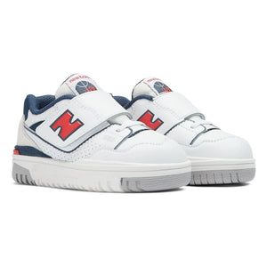 New Balance - Elastik Bağcıklı ve Cırt Cırtlı Sneakers 550 | Beyaz