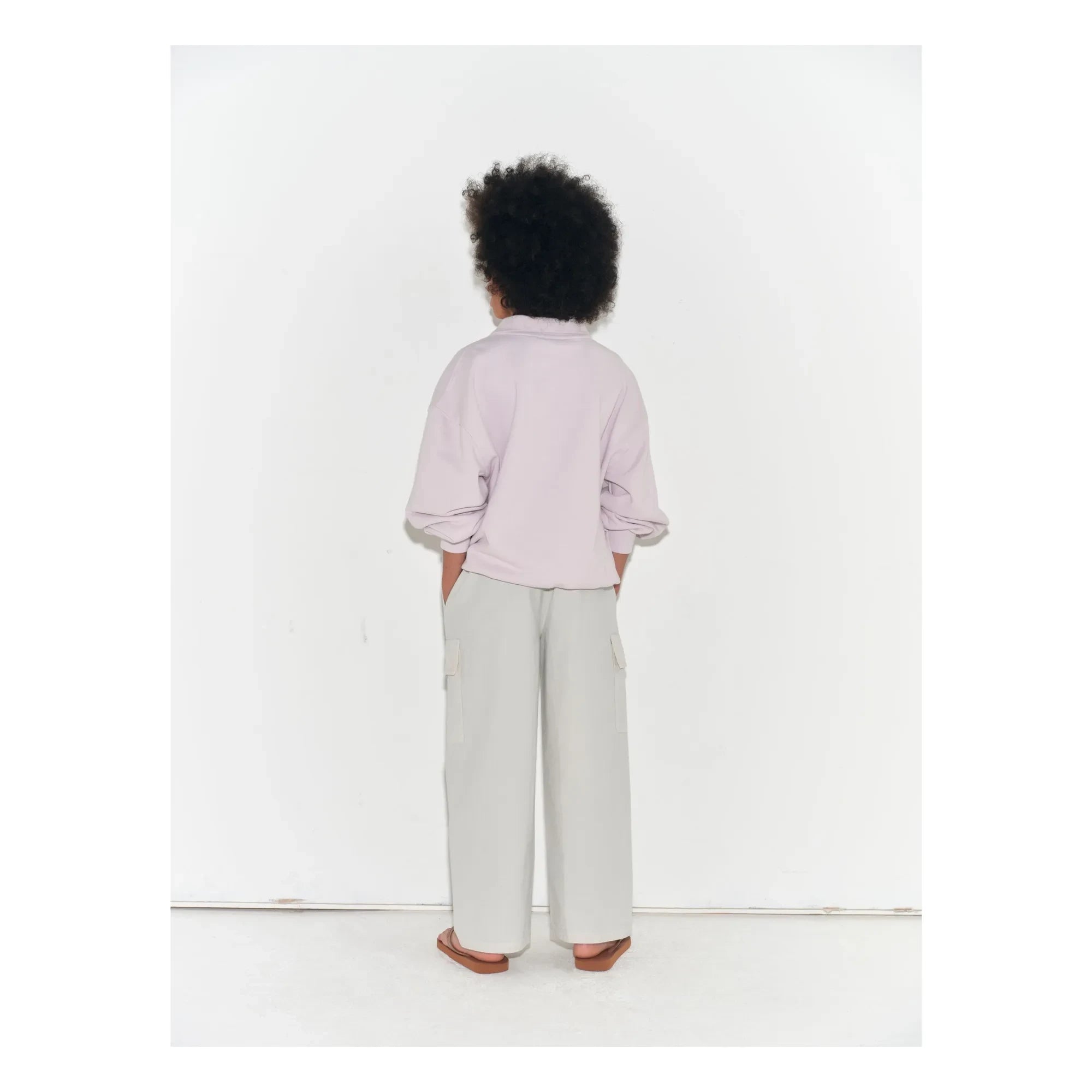Main Story – Sweat Poloshirt Logo Bio-Baumwolle | Violett-Grau