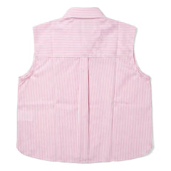 Finger in the nose - Ella Striped Sleeveless Shirt | Light Pink