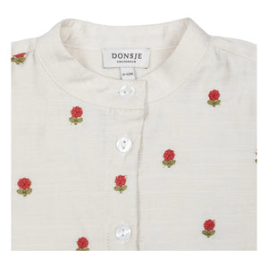 Donsje - Eliora Bluse mit Blumenmuster aus Tencel | Ecru