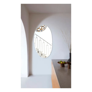 M Nuance - Extra flach gerillter ovaler Spiegel - 60x100 cm
