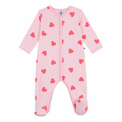 Petit Bateau - İyi Uyu Kalpler PB Pijama | Pembe