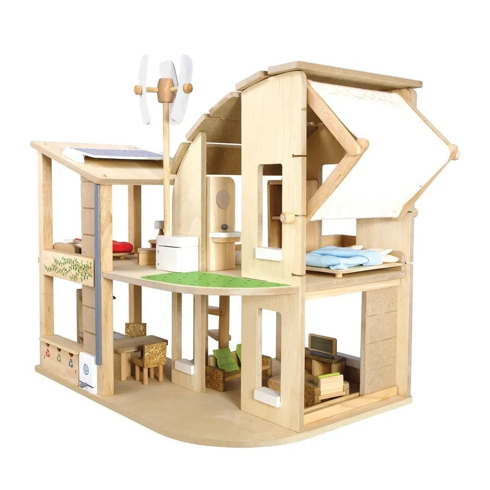 Plan Toys - Çevre dostu mobilyalı oyuncak ev