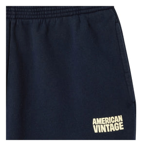 American Vintage - Plizzy Baumwoll-Jogger | Marine