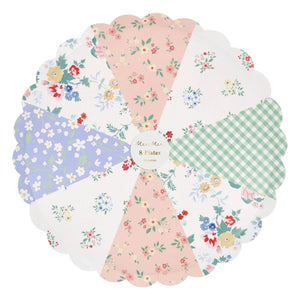 Meri Meri - Patchwork Teller - 8er Set