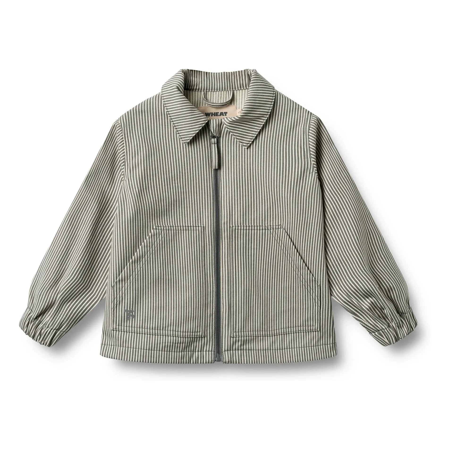 Wheat - Bofo Gestreifte Bio-Baumwoll-Jacke | Grau