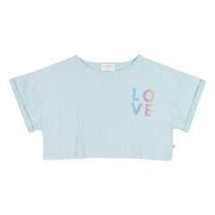 Jenest - Lizzy Love Organic Cotton Crop T-Shirt | Light Blue