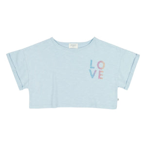 Jenest - Lizzy Love Organic Cotton Crop T-Shirt | Light Blue