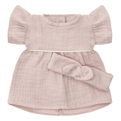 Minikane - Puppenkleidung - Gänseblümchen-Kleid und Mullwindel-Haarband | Rosa