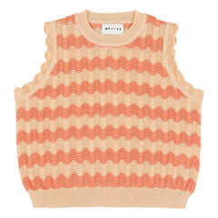 Morley - Xelmo Wave Crochet Top | Orange