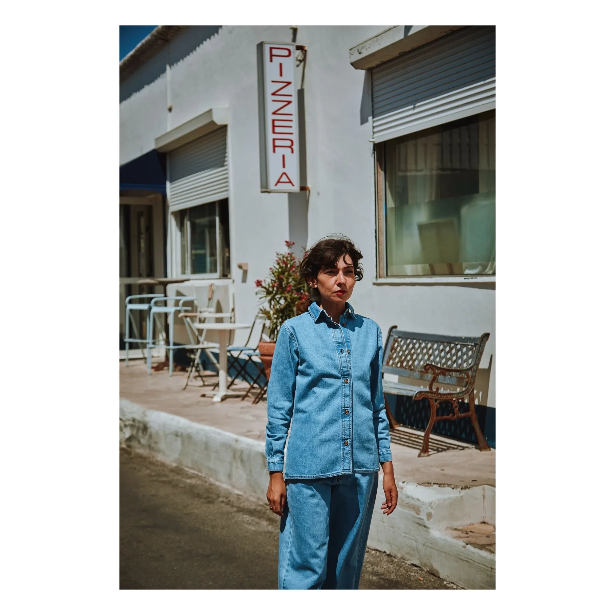 Poudre Organic - Capucine Denim Gömlek - Kadın Koleksiyonu | Açık Mavi