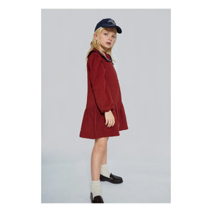 Mipounet - Melissa Jersey Yaka Elbise | Bordo