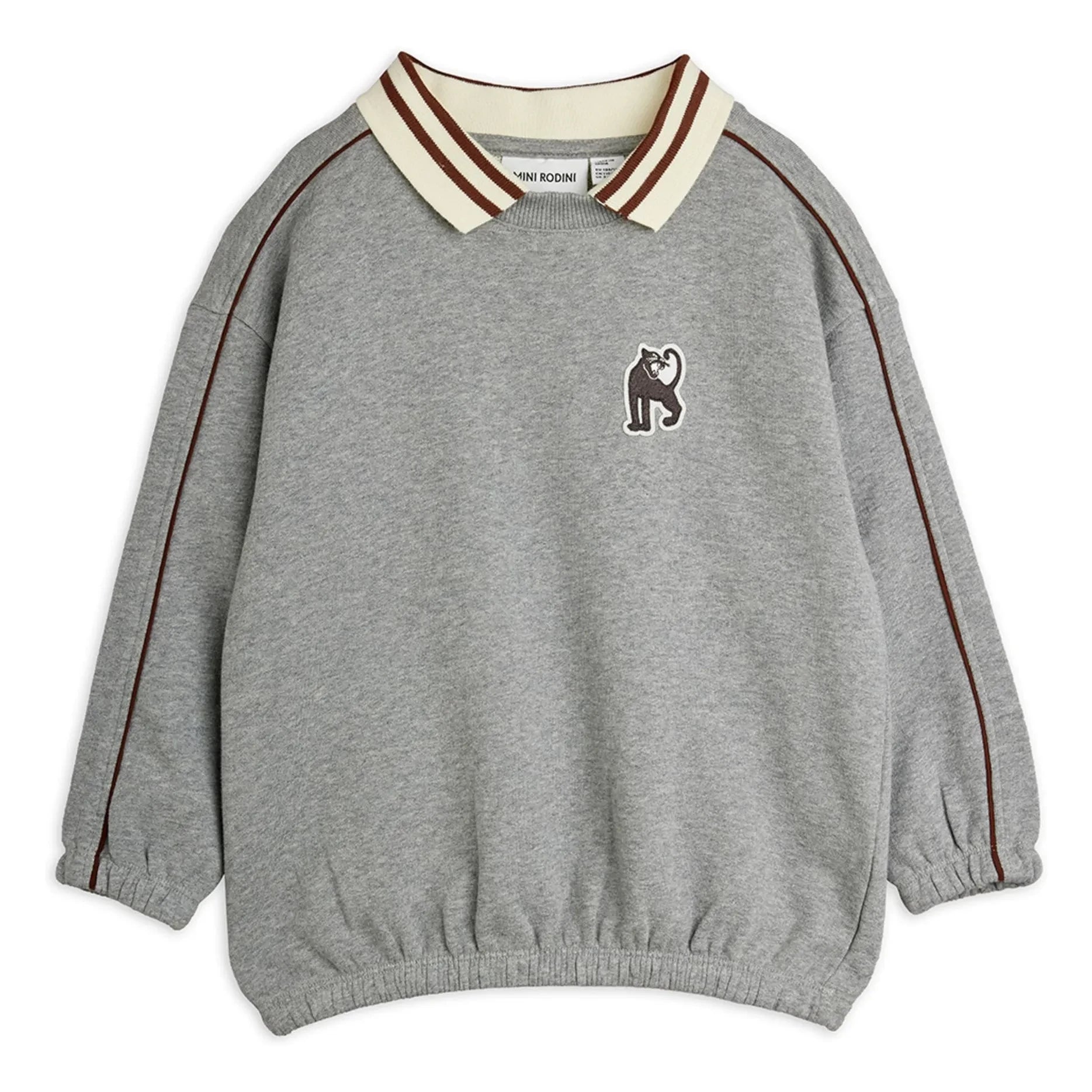 Mini Rodini - Panther Bio-Baumwoll-Sweatshirt | Grau meliert