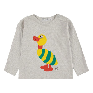 Bobo Choses - Enten-T-Shirt | Melange-Grau