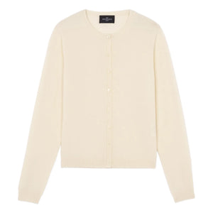 Bompard - Cream Buttoned Cashmere Sleeve Cardigan