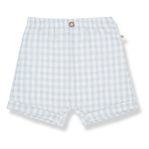 1+ in the family - Bermuda Tinos Vichy Seersucker | Hellblau