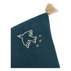 Nobodinoz - Tufted pillow - Lin Français | Blue