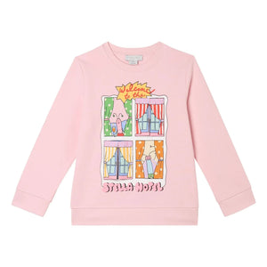 Stella McCartney Kids - Stella Hotel Organic Cotton Sweatshirt | Pink
