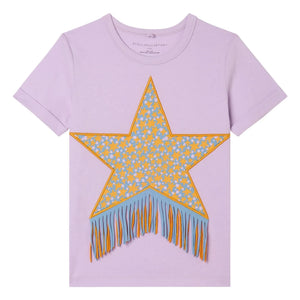 Stella McCartney Kids - Etoile Franges Tişört | Mauve