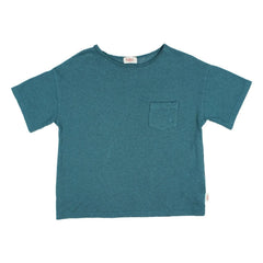 Búho - T-Shirt mit Leinentasche | Peacock Blue