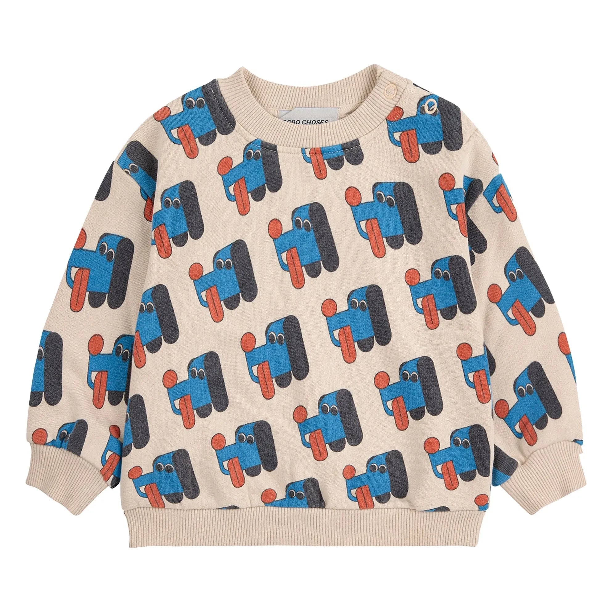 Bobo Choses - Sweat Dogs Bio-Baumwolle | Beige