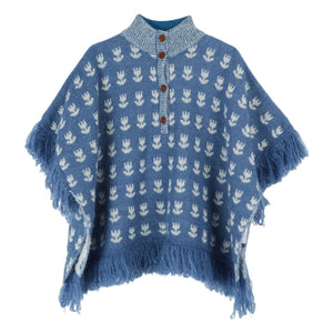 Emile et Ida - Tulip Wool Cape | Blue