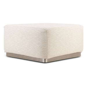 The Socialite Family - Runder Webstoff-Pouf | Creme