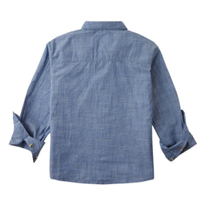 Gingersnaps - Lewis besticktes Chambray-Hemd | Blau