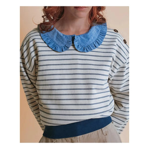 Emile et Ida - Eliott Çizgili Sweatshirt | Mavi