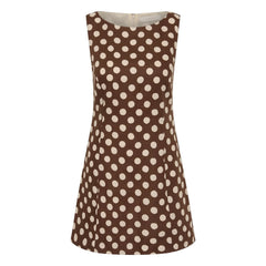 Faithfull the Brand - Pois Lydie Leinen- und Baumwollkleid | Schokolade