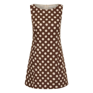 Faithfull the Brand - Pois Lydie Leinen- und Baumwollkleid | Schokolade