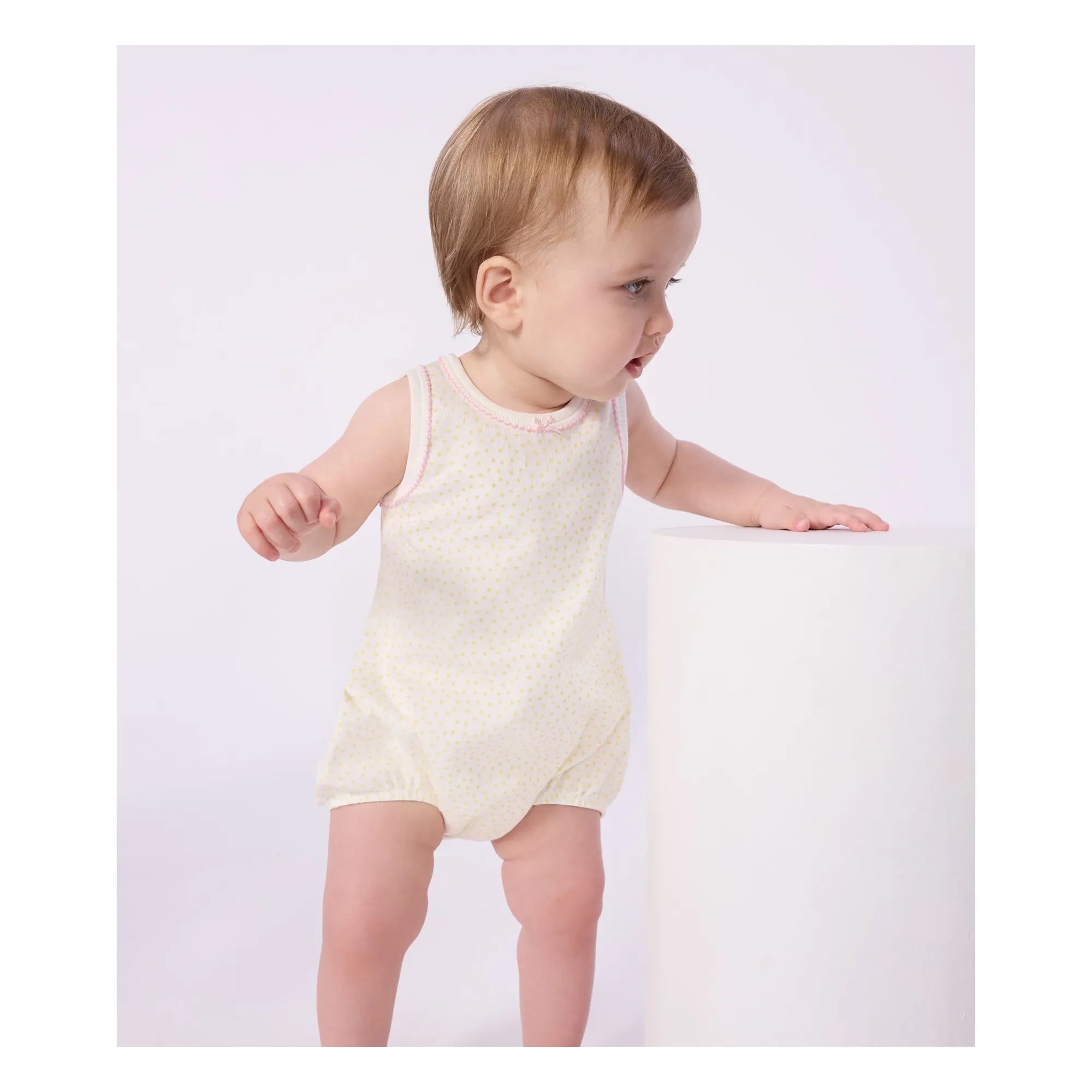Petit Bateau - Noktalı Pijama Tulum | Beyaz