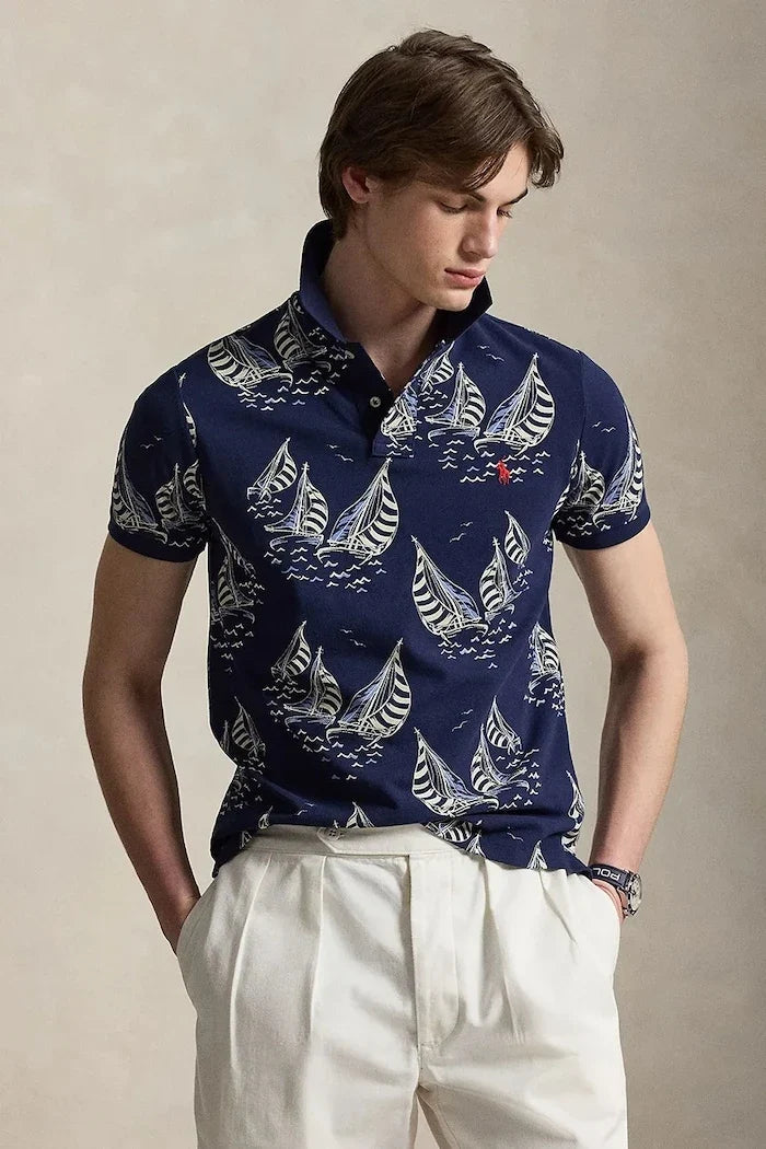Polo Ralph Lauren Erkek Pamuklu Polo Yaka Tişört