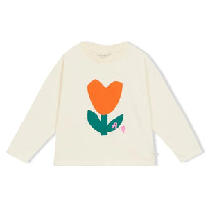 Arsène et Les Pipelettes - Organic Cotton Floral T-Shirt | Ecru